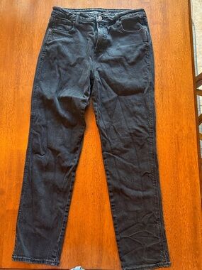 Old Navy Women's Black Straight-Leg Jeans